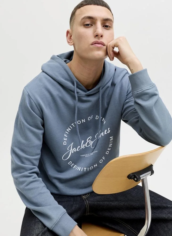 JACK & JONES  Graphic Pullover Hoodie for Men | Best Price UAE