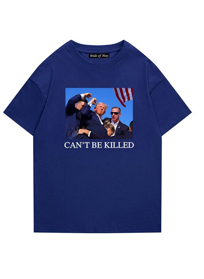 KUYING - New Trump Print Short Sleeved Shirt - Image 1