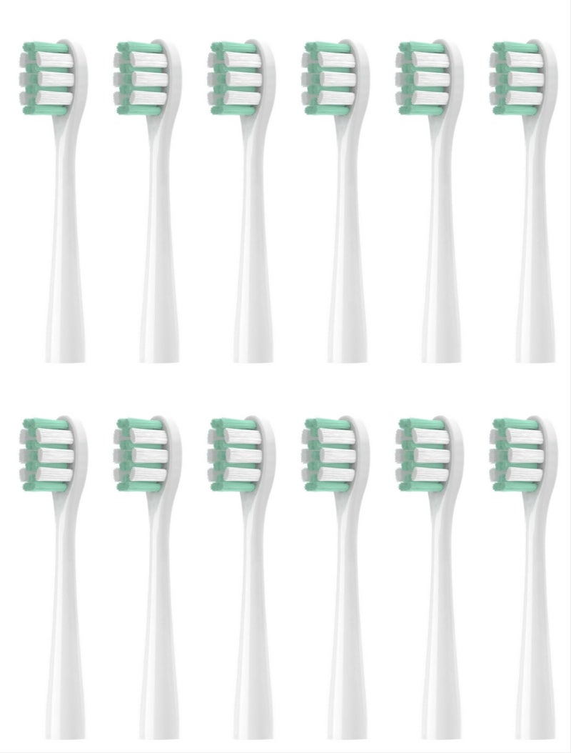 Showsee Replacement Electric Toothbrush Heads, Soft Bristles for ShowSee D1/d2/d3, 12 Pack, White - Image 1