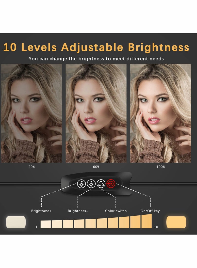 Y&D Video Conference Lighting Kit, Laptop Ring Light with Clip and Tripod  - Image 3