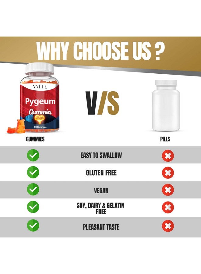VAITE مكمل بايجوم جومي 500 ملغ - مضغ نباتي مع مستخلص لحاء الأفريقي، مكملات نباتية للذكور، خالية من الكائنات المعدلة وراثيًا، خالية من الغلوتين، خالية من السكر، خالية من الجيلاتين، 60 قطعة جومي - Image 5