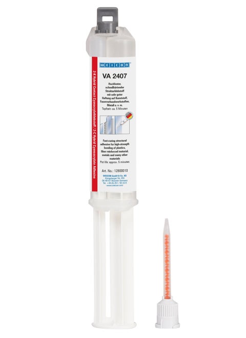 Weicon VA 2407 Cyanoacrylate Adhesive | 10 g | Structural Adhesive | 2C Instant Adhesive Double Spray For Plastics and Metal