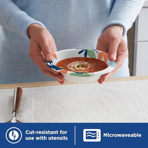 Dixie أطباق ورقية صغيرة من ديكسي، 10 أونصات، 72 قطعة، آمنة للاستخدام في الميكروويف، مقاومة للامتصاص، أطباق قابلة للتخلص منها رائعة للوجبات الخفيفة، والحلويات، ووجبات الغداء الخفيفة - Image 4