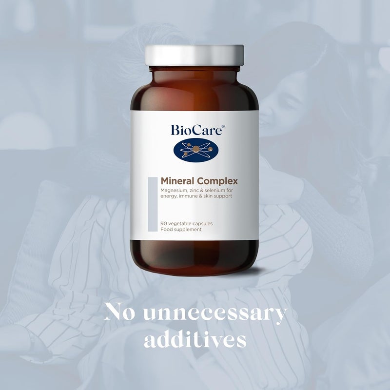 BioCare Mineral Complex Magnesium Zinc Selenium for Energy Immune Skin Support Suitable for Vegetarians and Vegans 90 Capsules - Image 3