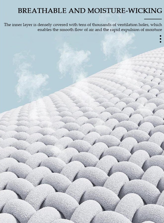 DUNISO قطعتان من سجاد الحمام، سجادة فائقة النعومة وماصة للماء، من الألياف الدقيقة المقاومة للانزلاق، سريعة الجفاف، سجادة حوض الاستحمام، سجاد الحمام المثالي لحوض الاستحمام والدش - Image 4