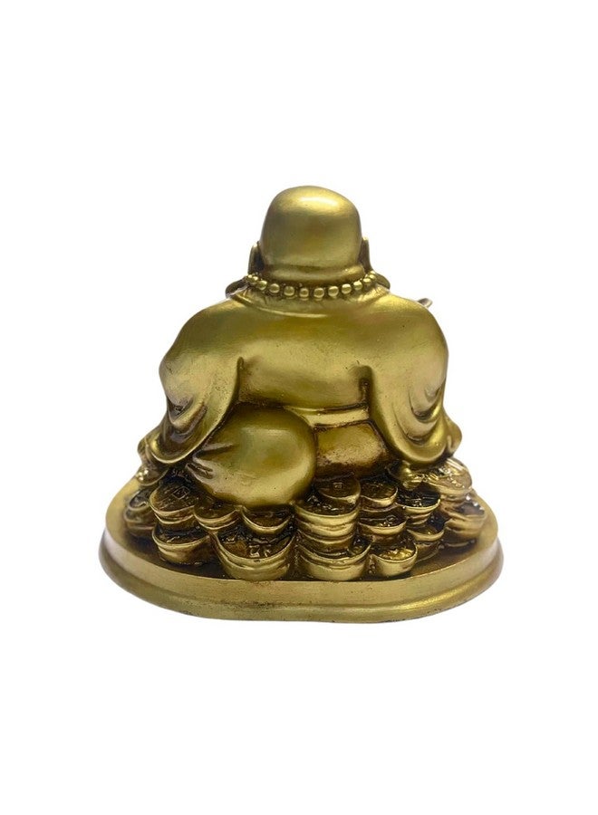 RIPE INDIA RIPE INDIA Laughing Buddha Statue for Good Luck, Home Decor, Brass Colour - Image 5