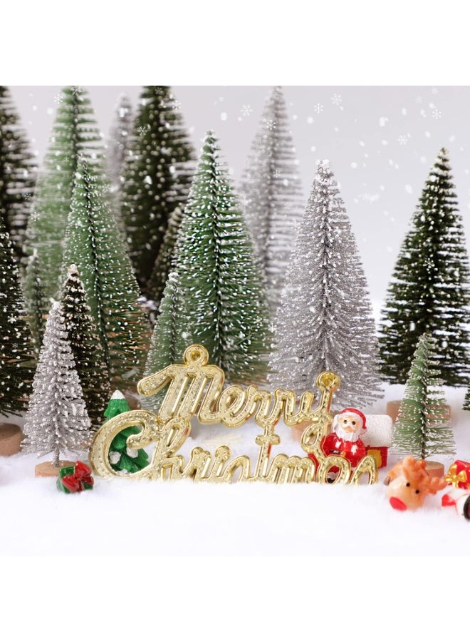 PEI  AN 30 Pieces of Mini  Trees, Artificial  Tree Bottles Brush Tree Strips Wooden Bases For  Decoration  Parties Home Dining Tables Craft Decoration - Image 4