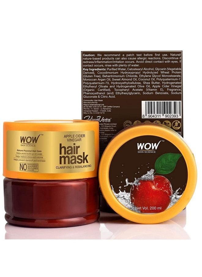 WOW Skin Science - Apple Cider Vinegar Hair Mask For Dandruff & Hair Growth - 200ml - Image 1