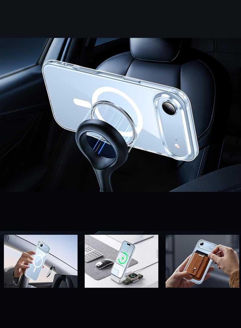 Magnetic Clear Case for iPhone 17 Air MagSafe Compatible Shockproof TPU Drop Protection Slim Transparent Cover - Image 4