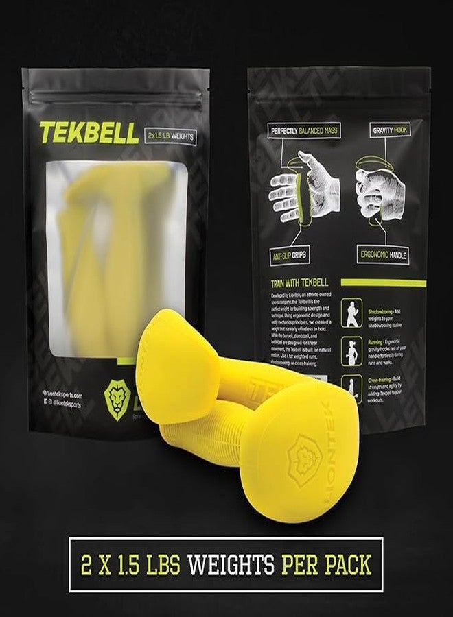 LIONTEK Tekbell by Liontek - 1.5lb Ergonomic Hand Weight Pair for Shadowboxing, Running, Jogging, Walking, and Cross-training - Image 5