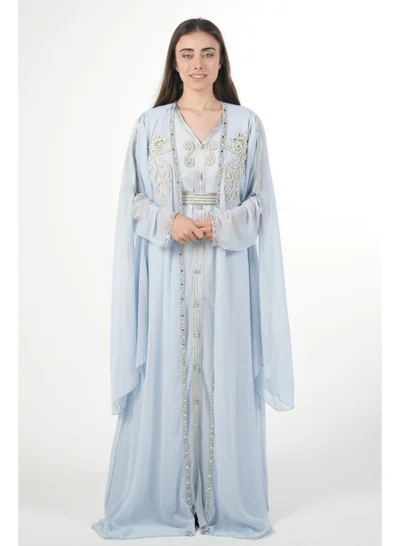 AL BENT AL SHARQIEH embroidered chiffon kaftan dress