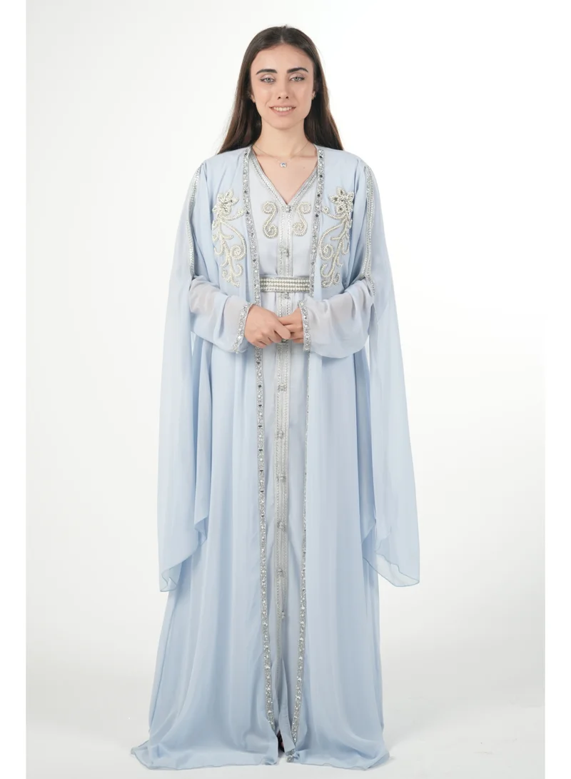 البنت الشرقية قفطان مغربي مطرز جلابية نسائية