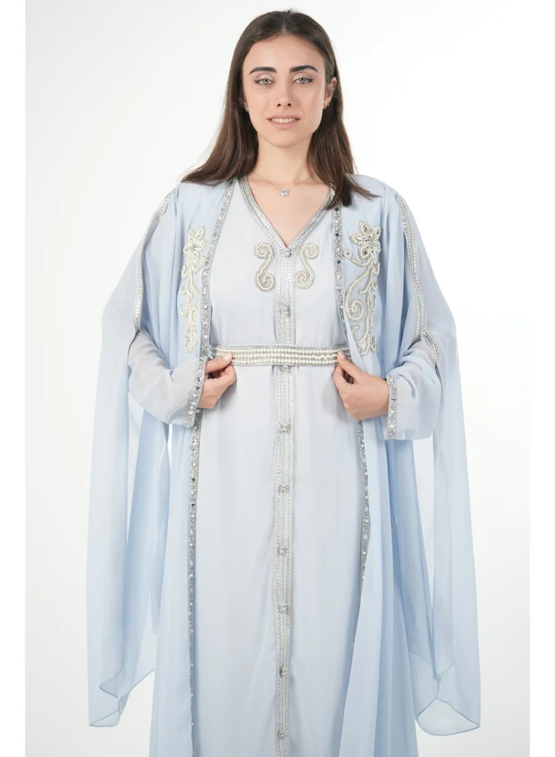 البنت الشرقية قفطان مغربي مطرز جلابية نسائية