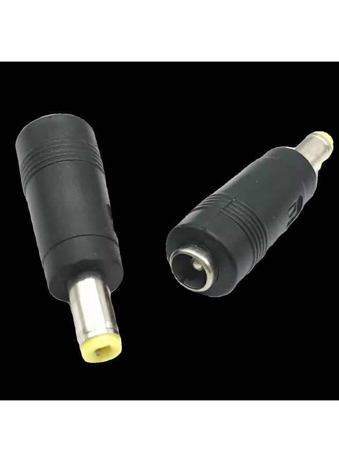 DC5.5 * 2.5mm Female To 5.5*2.1mm Male DC Power DC Plug 5.5*2.1 Female To 2.5 Male-Interface Form:5525 Female To 5521 Male Yellow Mouth - Image 4