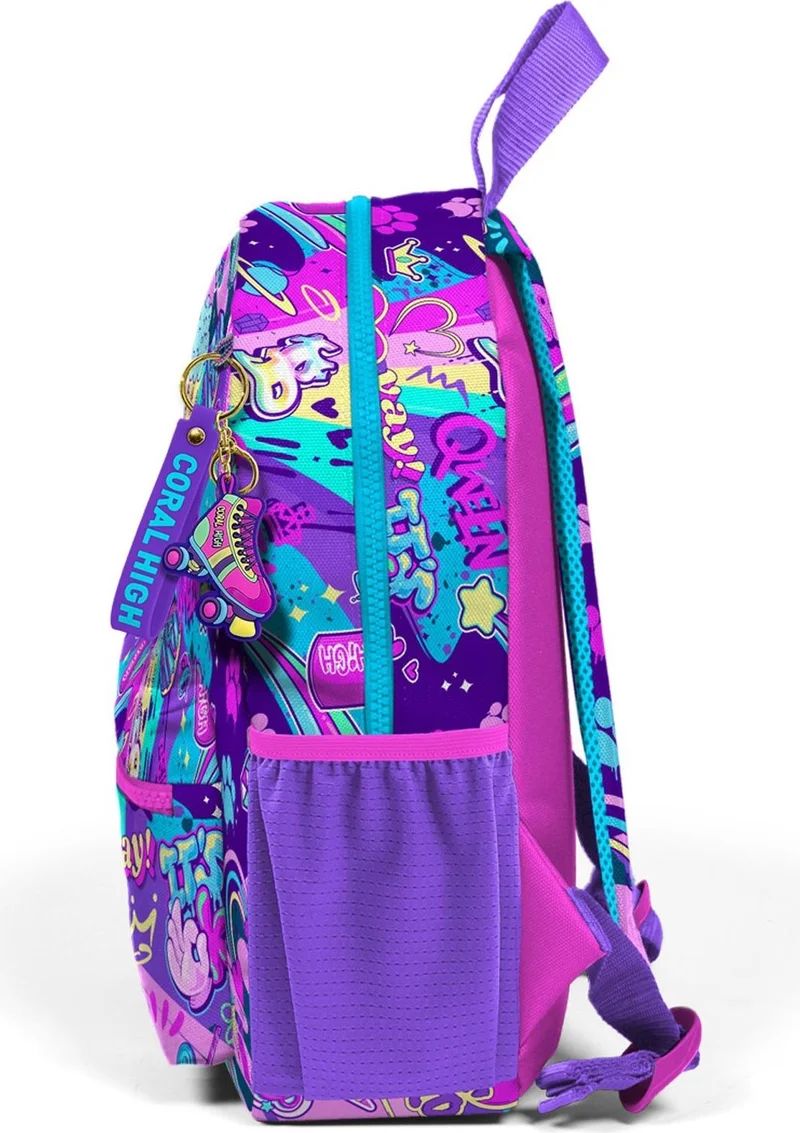 CORAL HIGH Mini Nest Backpack Graffiti Patterned Two Compartments 23560