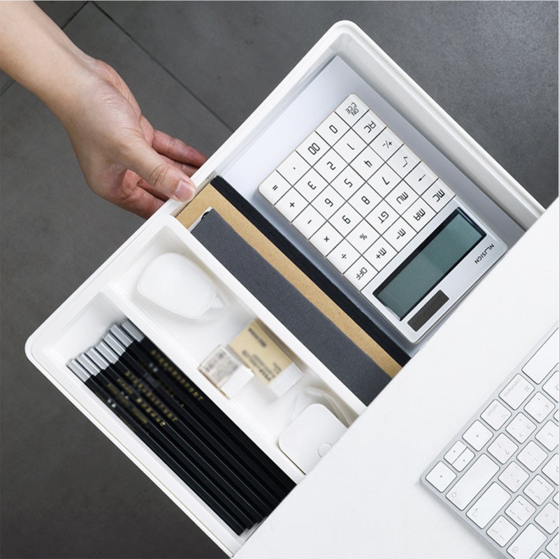 Desk Drawer Storage Organizer: Self-Adhesive Hidden Design - Space-Saving Desk Organizer Tray for Home Office, Makeup & Craft Supplies Organization - Image 5