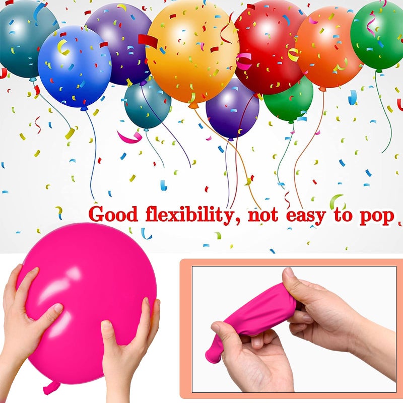 KUULBELA 68Pcs Pink Balloons Kit 12 Inch Metallic Pink Balloon, Pink Confetti Balloon and Baby Pink Party Balloons with Ribbons for Birthday, Wedding, Baby Shower, Graduation Decorations. - Image 3