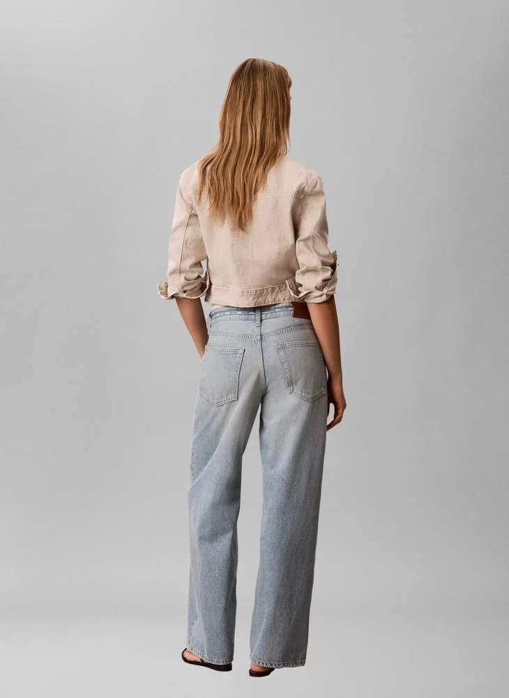 Calvin Klein Jeans Low Rise Logo Tape Baggy Jeans