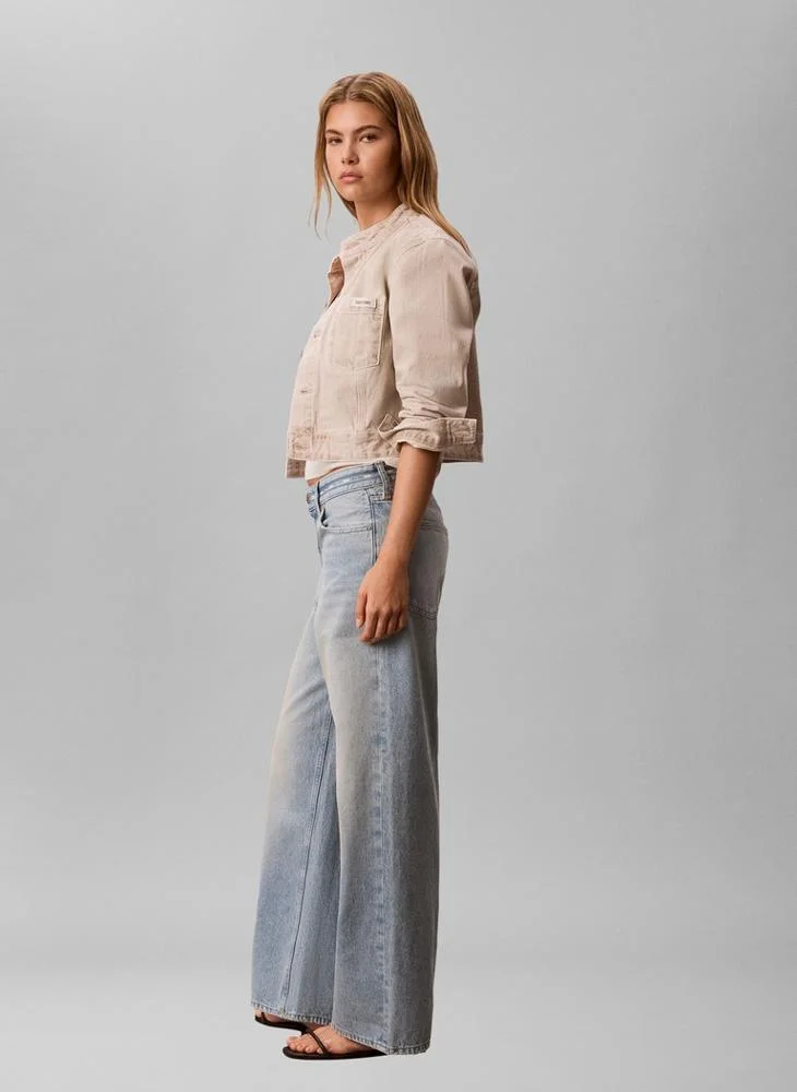 Calvin Klein Jeans  Low Rise Logo Tape Baggy Jeans for Women | Best Price UAE