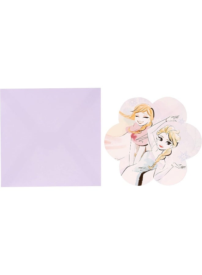 Procos 6 Die-Cut Invitations Frozen Sparkle Disney - Image 1
