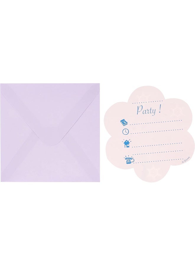 Procos 6 Die-Cut Invitations Frozen Sparkle Disney - Image 2