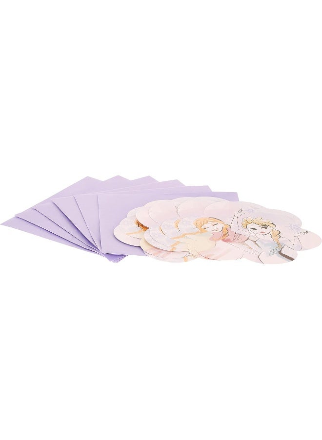 Procos 6 Die-Cut Invitations Frozen Sparkle Disney - Image 3