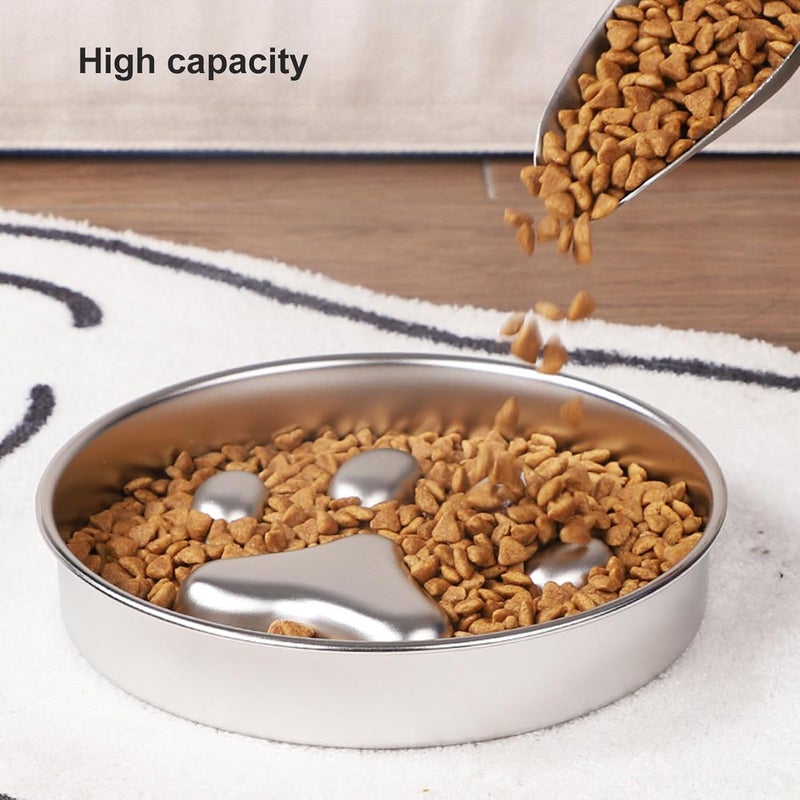 Slow Feeder Dog Bowl, Raised Maze Design for Slower Eating Stainless Steel Dog Bowls, Metal Slow Feeder Bowl with Non Slip Base 2 Cup Capacity for Small Medium Breeds - Image 4