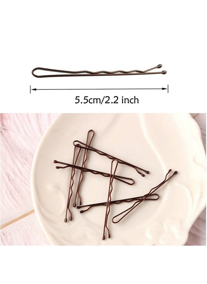 YINGFENG Bobby Pins Brown 240 Count 2.2 Inch Hair Pins With Cute Box Premium Bobby Pin For Kids Girls And Women Great For All Hair Types  - Image 4