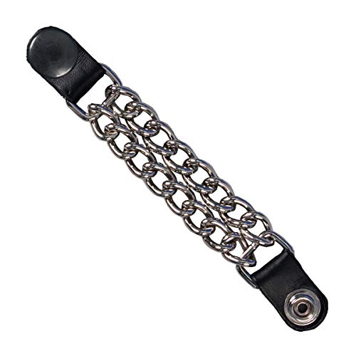 Hot Leathers - VXC1019-4575 Classic Vest Extender with Black Snap (Silver, 4") - Image 1