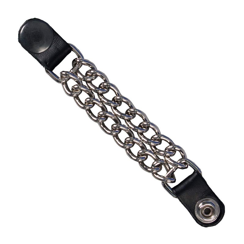 Hot Leathers - VXC1019-4575 Classic Vest Extender with Black Snap (Silver, 4") - Image 4
