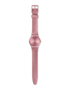 Swatch ساعة يد نسائية مقاومة للماء بحركة كوارتز باللون الوردي الفاتح - 36 مم  - Image 3
