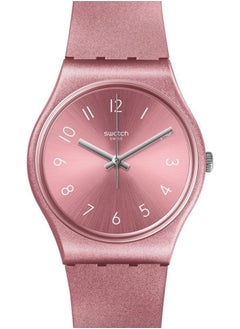 Swatch ساعة يد نسائية مقاومة للماء بحركة كوارتز باللون الوردي الفاتح - 36 مم  - Image 2