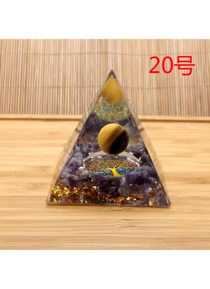 Cross-border ornaments foreign trade explosions a variety of crystal gravel energy stone pyramid ornaments creative crafts manufacturers No. 20