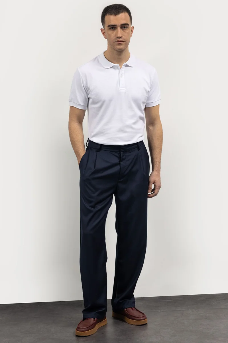 GIESTO Men's Mid-waist Straight-leg Suit Pants
