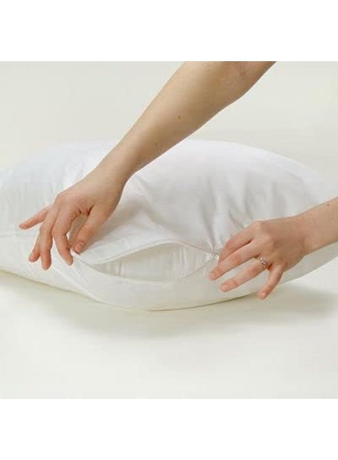 National Allergy Premium 100% Cotton Zippered Euro Square Pillow Protector  - Image 2
