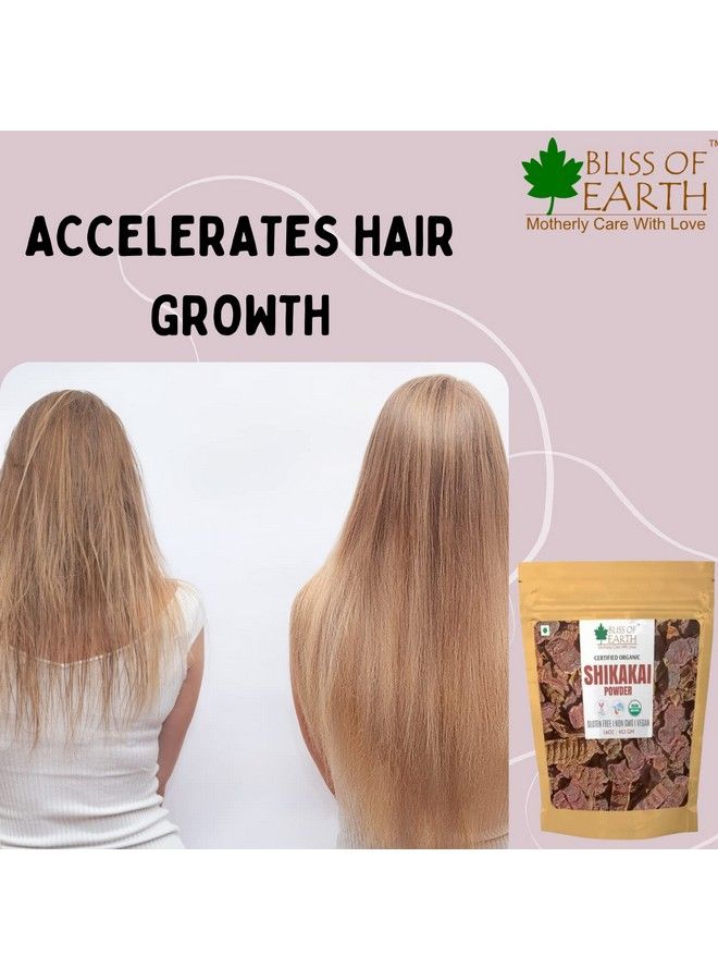 BLISS OF EARTH Organic Shikakai Powder For Hair Growth (3X453Gm) - Image 5