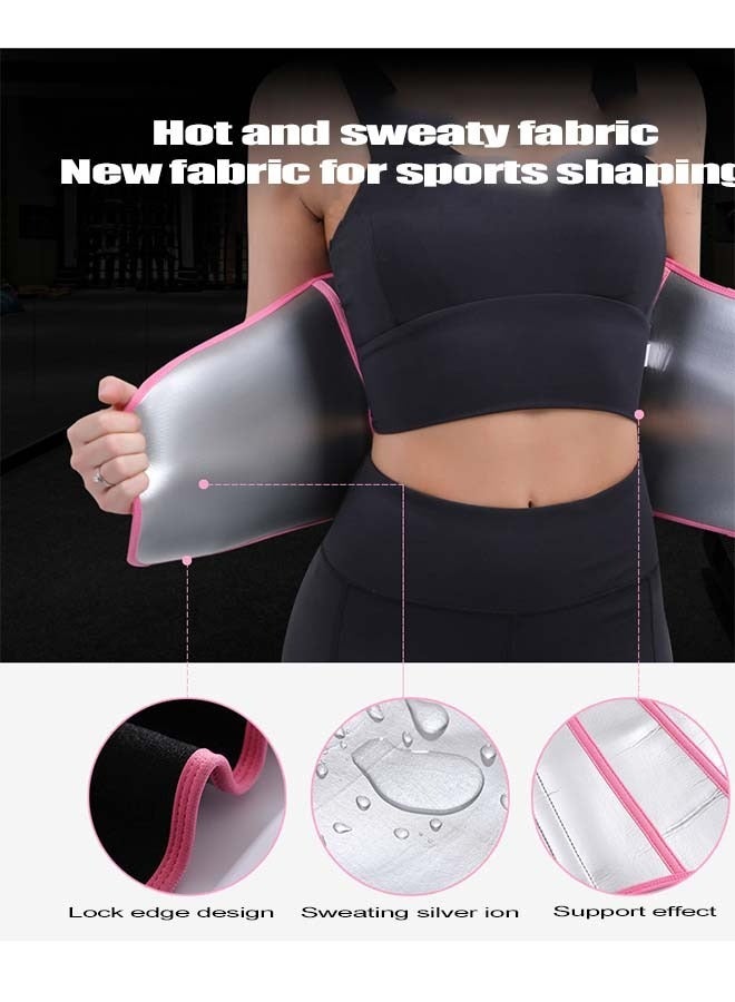 أوشن Waist Trainer Belt for Women, Sport Girdle Belt, Slimming Sauna Waist Trimmer Belly Band Sweat Sports Girdle Belt, Exercise Belt with Adjustable Straps, Slimming Body Shaper Belt (L) - Image 2