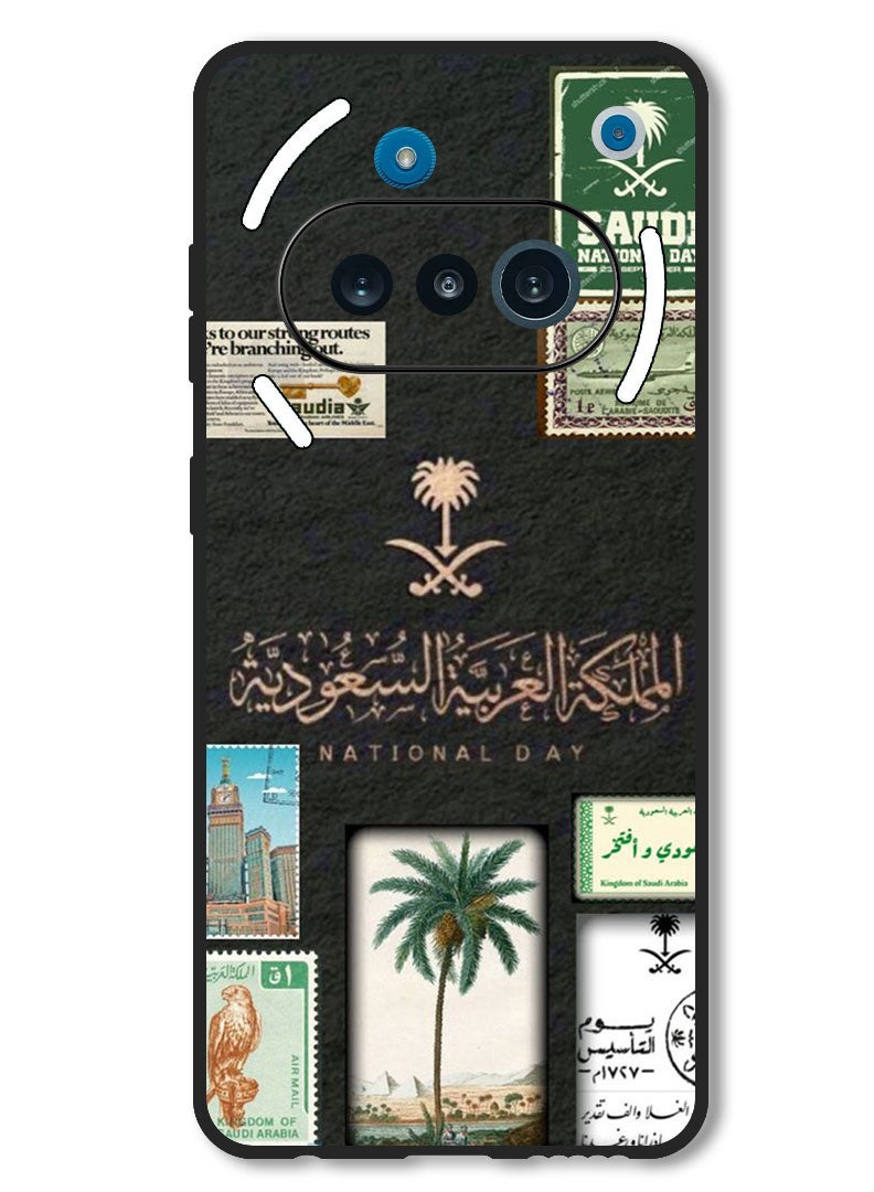Theodor Case Compatible with Nothing Phone 3a Protection Shockproof Bumper Cover KSA national day - Image 1