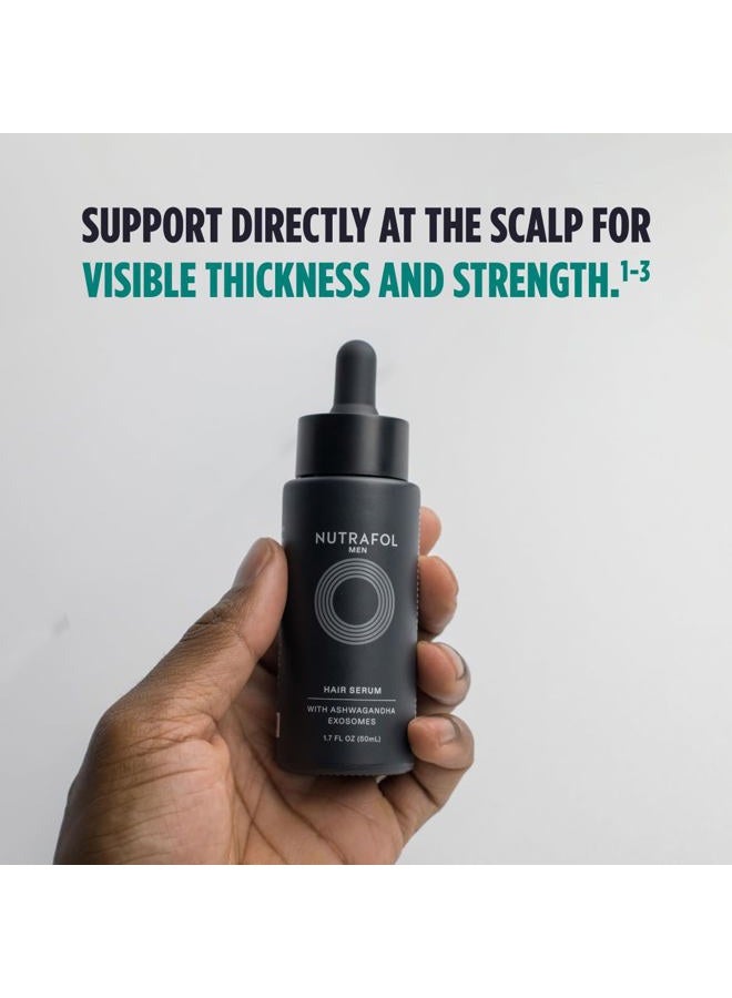 NUTRAFOL مكمل نمو الشعر للرجال وسيروم الشعر، مختبر سريرياً لزيادة السمك والقوة المرئية - إمداد لمدة شهر واحد، زجاجة 1.7 أونصة سائلة - Image 4