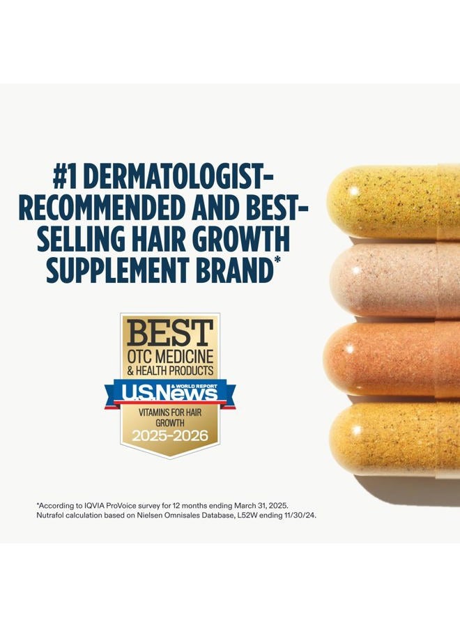 NUTRAFOL مكمل نمو الشعر للرجال وسيروم الشعر، مختبر سريرياً لزيادة السمك والقوة المرئية - إمداد لمدة شهر واحد، زجاجة 1.7 أونصة سائلة - Image 2