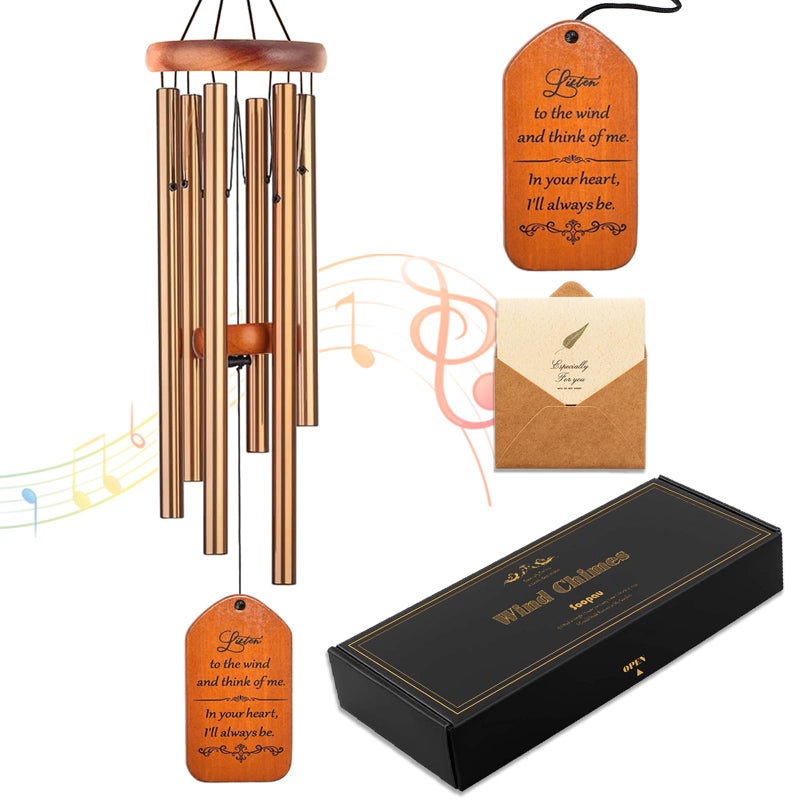 Soopau Memorial Gifts 30 Wooden Sympathy Wind Chimes for Loss of Loved One MemorialBereavementCondolenceFuneral Gifts for a Loved One Mother Father Miscarriage - Image 2