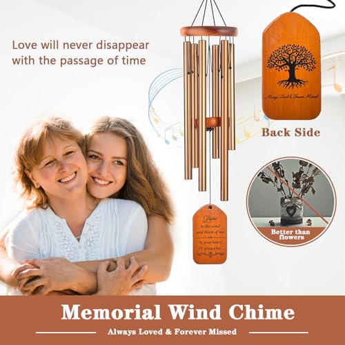 Soopau Memorial Gifts 30 Wooden Sympathy Wind Chimes for Loss of Loved One MemorialBereavementCondolenceFuneral Gifts for a Loved One Mother Father Miscarriage - Image 3