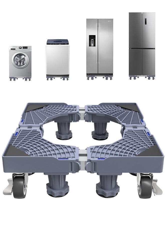 Snooe Washing Machine Base Stand with 4 Locking Wheels and 8 Strong Feet, Movable Universal Mobile Base for Dryer, Refrigerator, Furniture and Appliance - Image 1