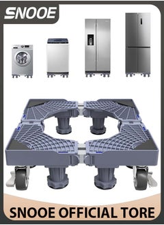 Snooe Washing Machine Base Stand with 4 Locking Wheels and 8 Strong Feet, Movable Universal Mobile Base for Dryer, Refrigerator, Furniture and Appliance  - Image 1