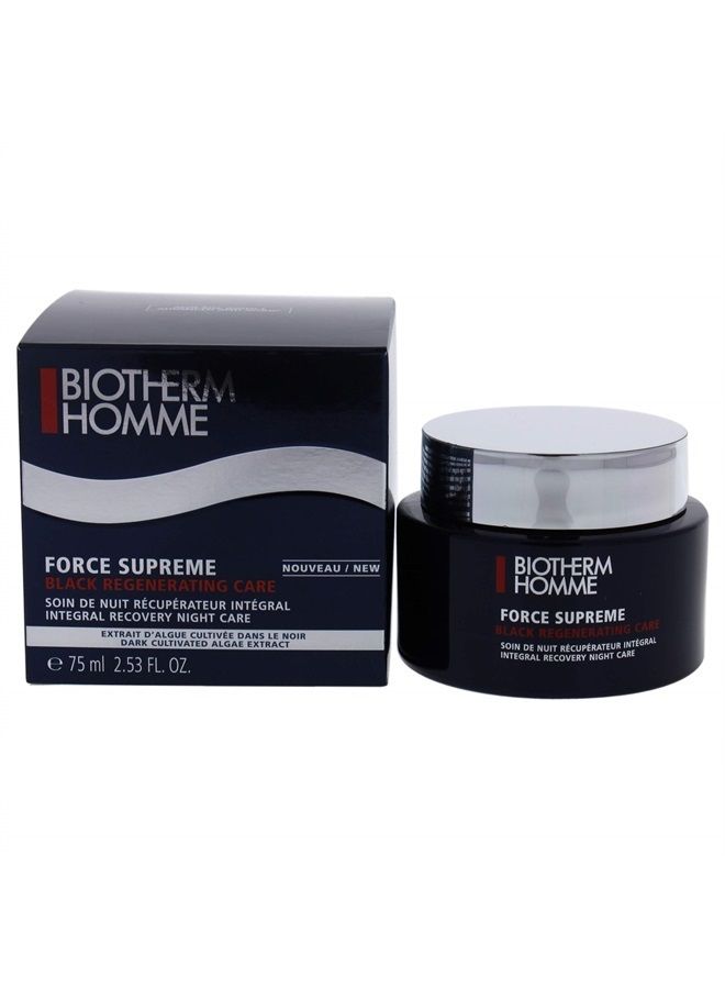 BIOTHERM كريم العناية المتجددة للرجال فورس سوبريم بلاك 2.53 أونصة - Image 1