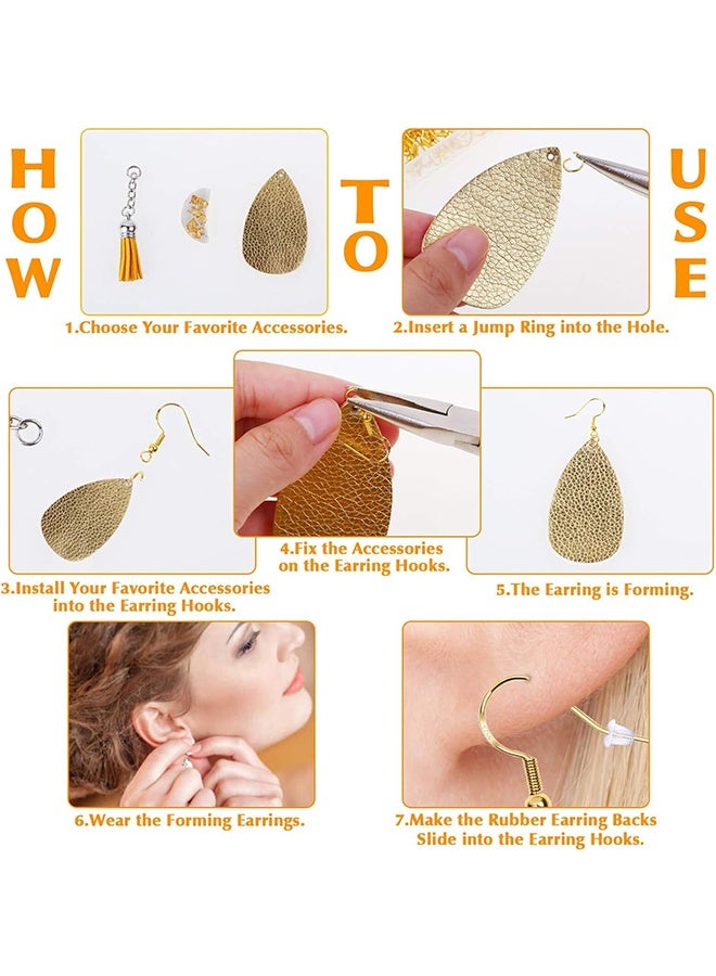 Hypoallergenic Earring Hooks, 120Pcs Earring Making Kit with Hypoallergenic Earring Hooks, for DIY Jewelry Making (Silver and Gold) - Image 3