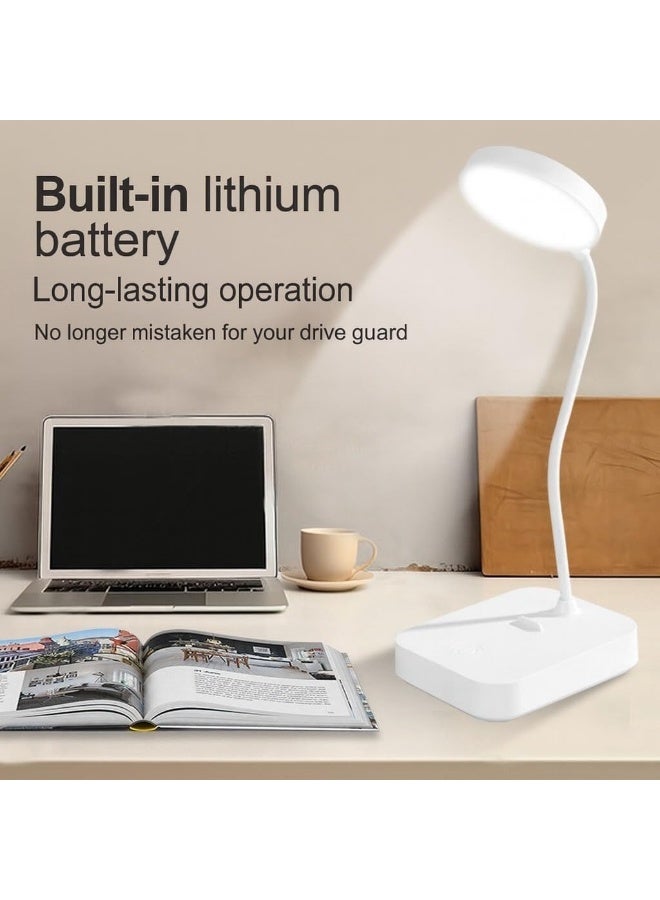 2 In 1 Adjustable Rechargeable LED Desk Lamp 180° Rotatable Eye-Caring Desk Lamp LED for Home Office Workbench With Mobile Holder - Image 4