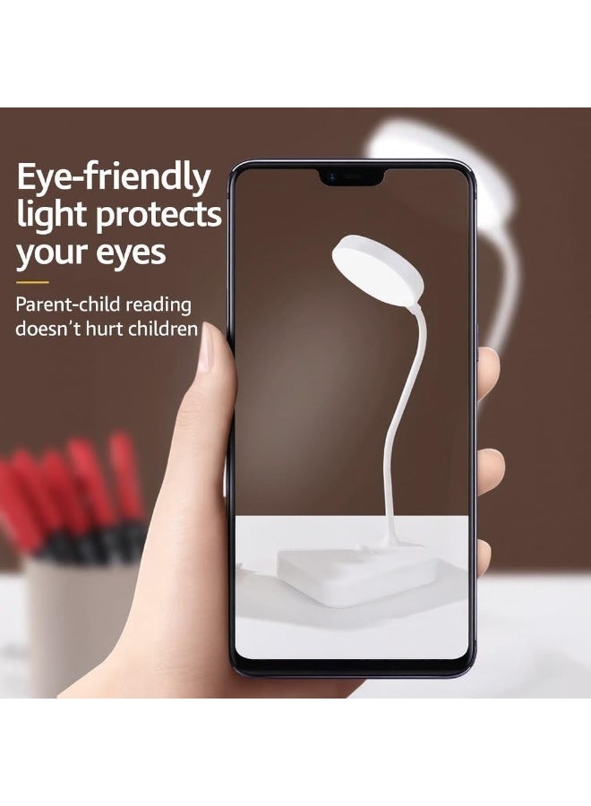 2 In 1 Adjustable Rechargeable LED Desk Lamp 180° Rotatable Eye-Caring Desk Lamp LED for Home Office Workbench With Mobile Holder - Image 2