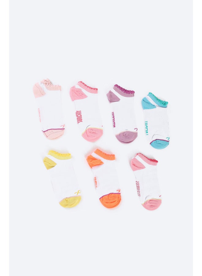 Carina Cotton Ankle Socks - 7 Pairs - Image 1