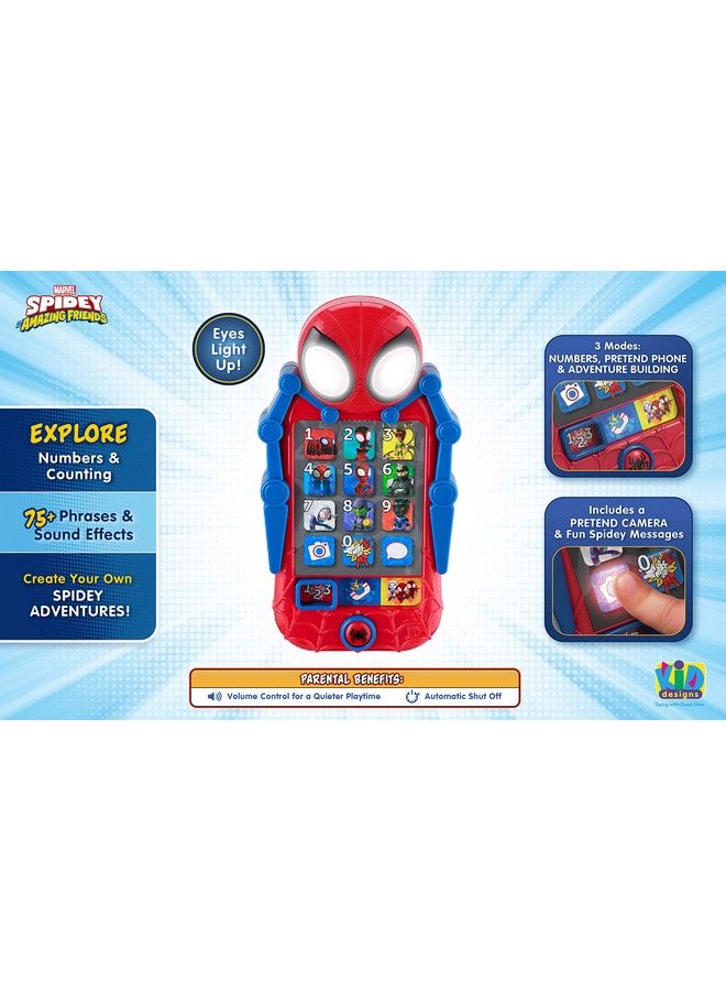 eKids Spidey And His Amazing Friends Toy Phone Toddler Toys With Built In Preschool Learning Games Educational Toys For Toddler Activities And Pretend Play For Fans Of Spiderman Toys And Gifts - Image 4